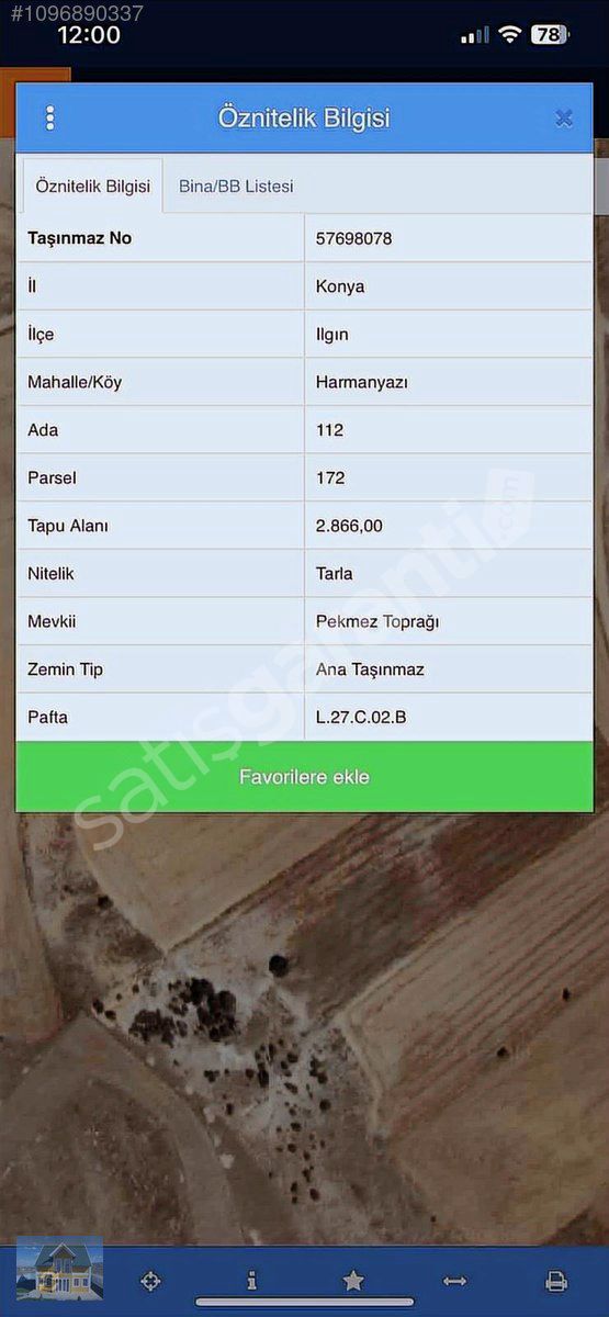 2866 m2 BÖYLE FİYATA YOK KREDİ KARTLARA TAKSİT İMKANI