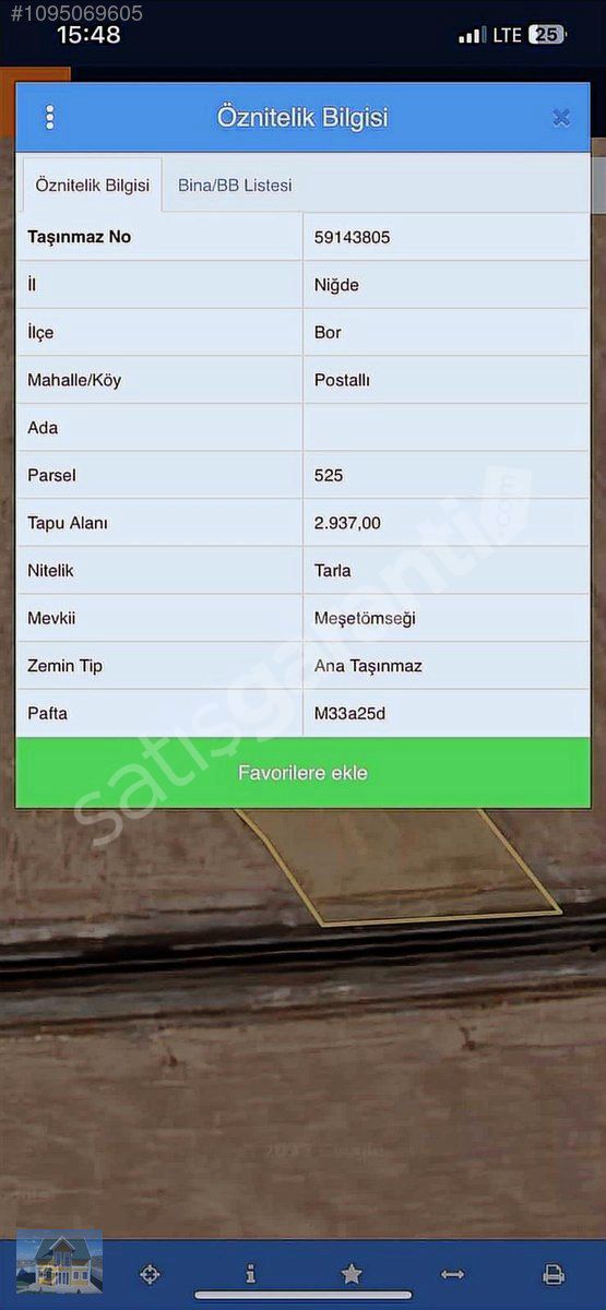 ASFALT YOLA CEPHEDİR 2.937 m2 KREDİ KARTINA TAKSİT