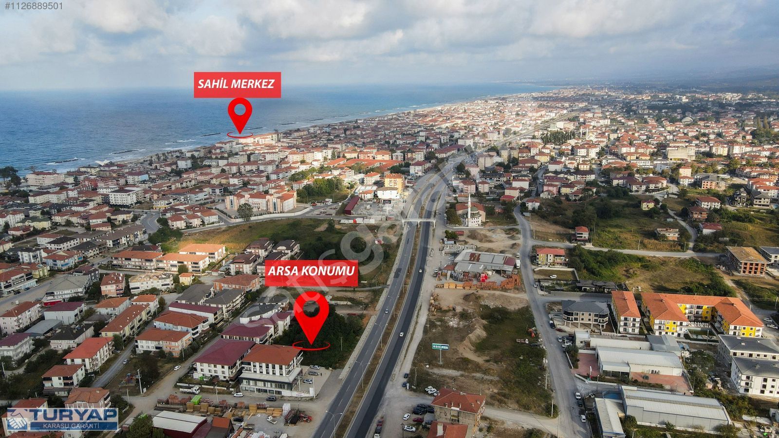 KARASU MERKEZDE, ANAYOLA CEPHE, 934 MKARE KONUT İMARLI ARSA