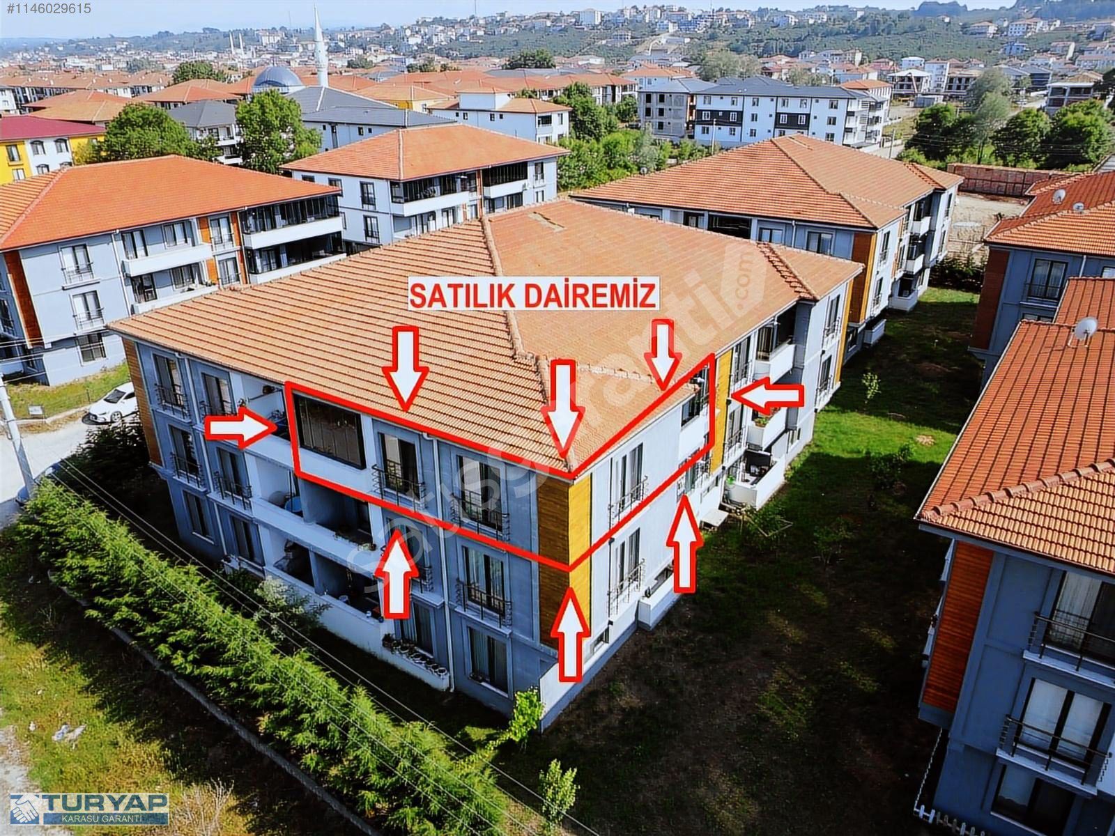 KABAKOZDA EBEVEYN BANYO+CAM BALKON+120MKARE 3+1 GENİŞ DAİRE