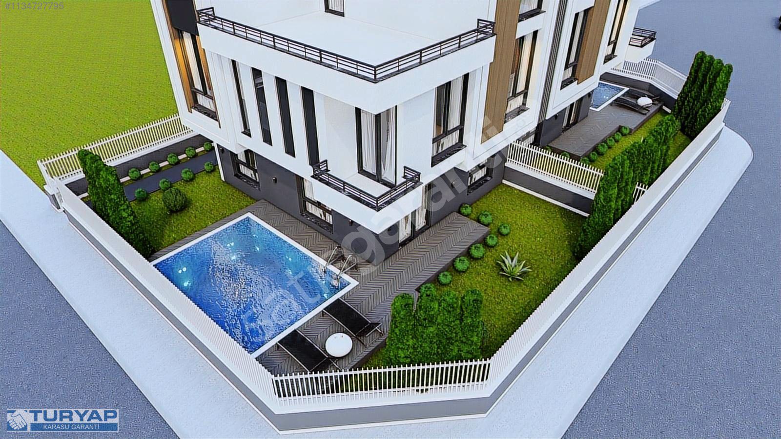 PROJEDEN MÜSTAKİL HAVUZ+AÇIK TERAS+SAUNALI 5+1 TRİBLEX VİLLA