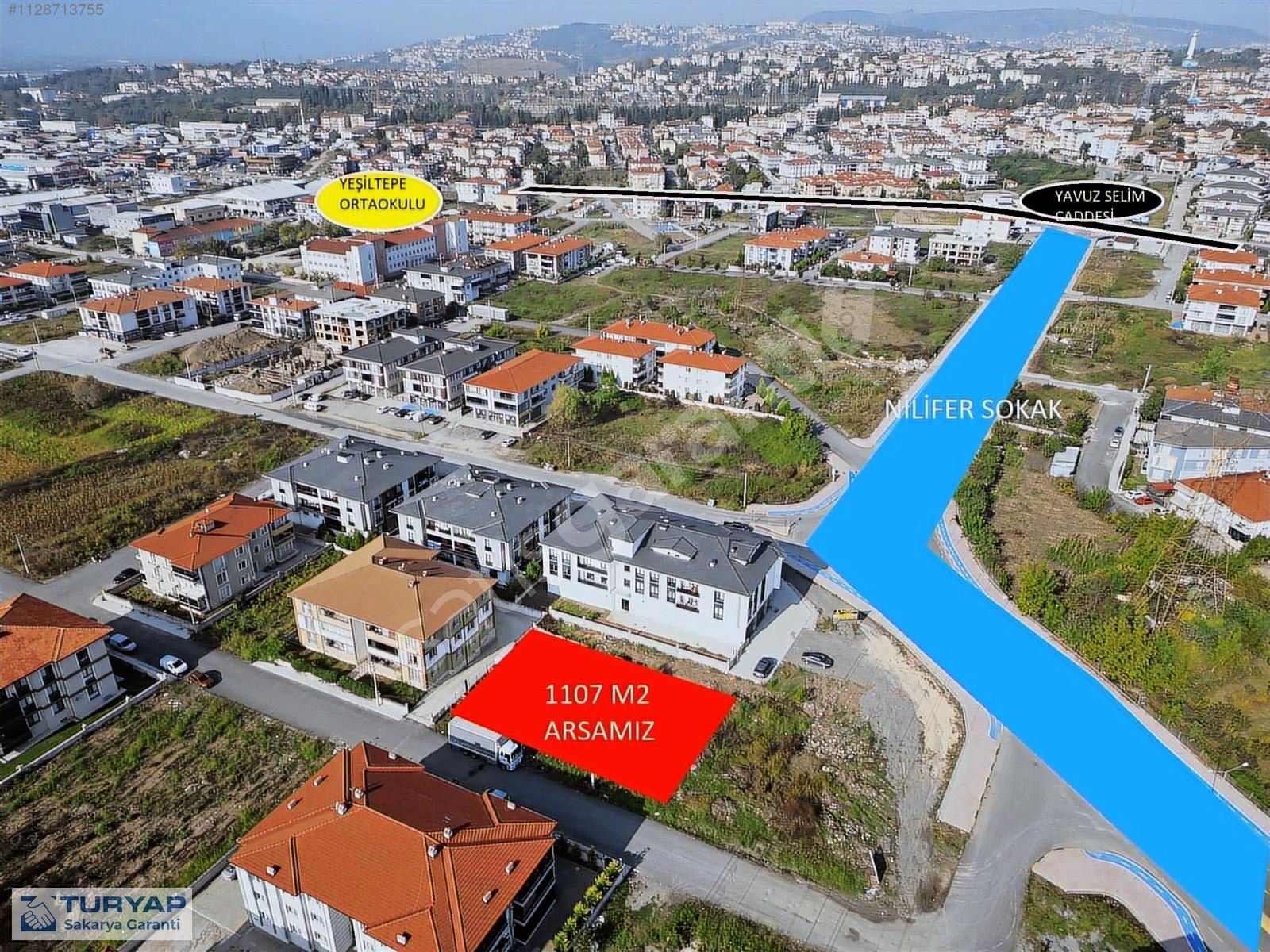 SAKARYA ERENLERDE 1107 M2 SATILIK İMARLI ARSA