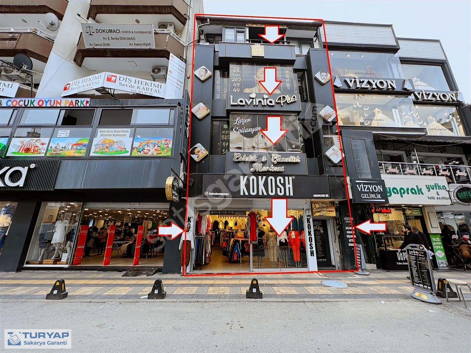 TURYAP'TAN ÇARK CADDESİ TİCARET MERKEZİNDE 240 M2,4 KATLI DÜKKAN