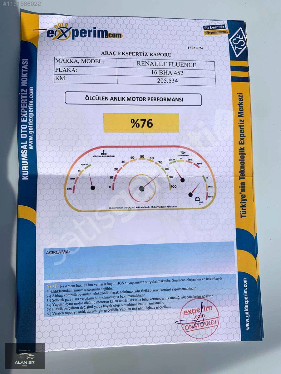 ÇETİN AUTO'DAN FULL BAKIMLI FLUENCE İCON