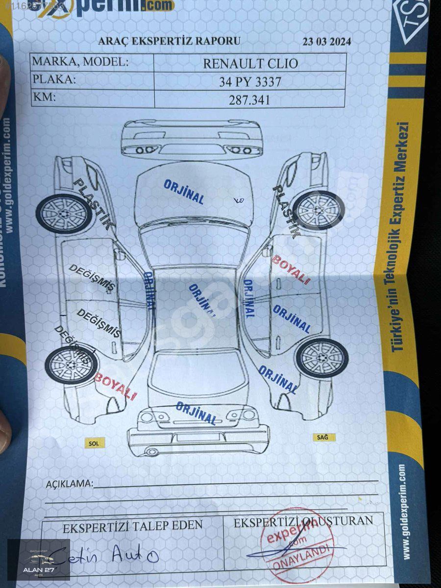 ÇETİN AUTO'DAN FULL BAKIMLI HATASIZ EMSALDE 2016 CLİO