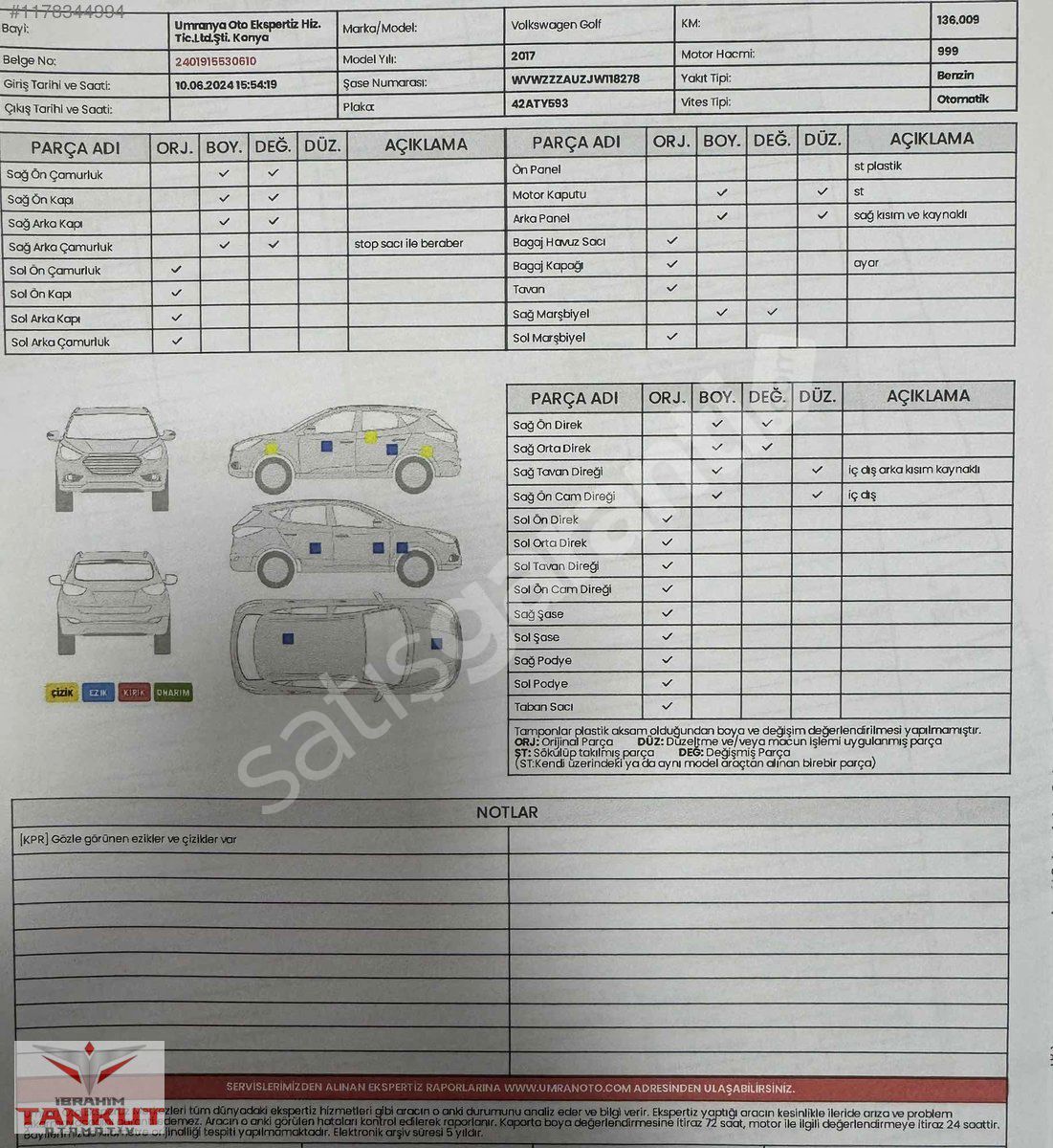İBRAHİM TANKUT OTOMOTİV'den 2018 VE GOLF