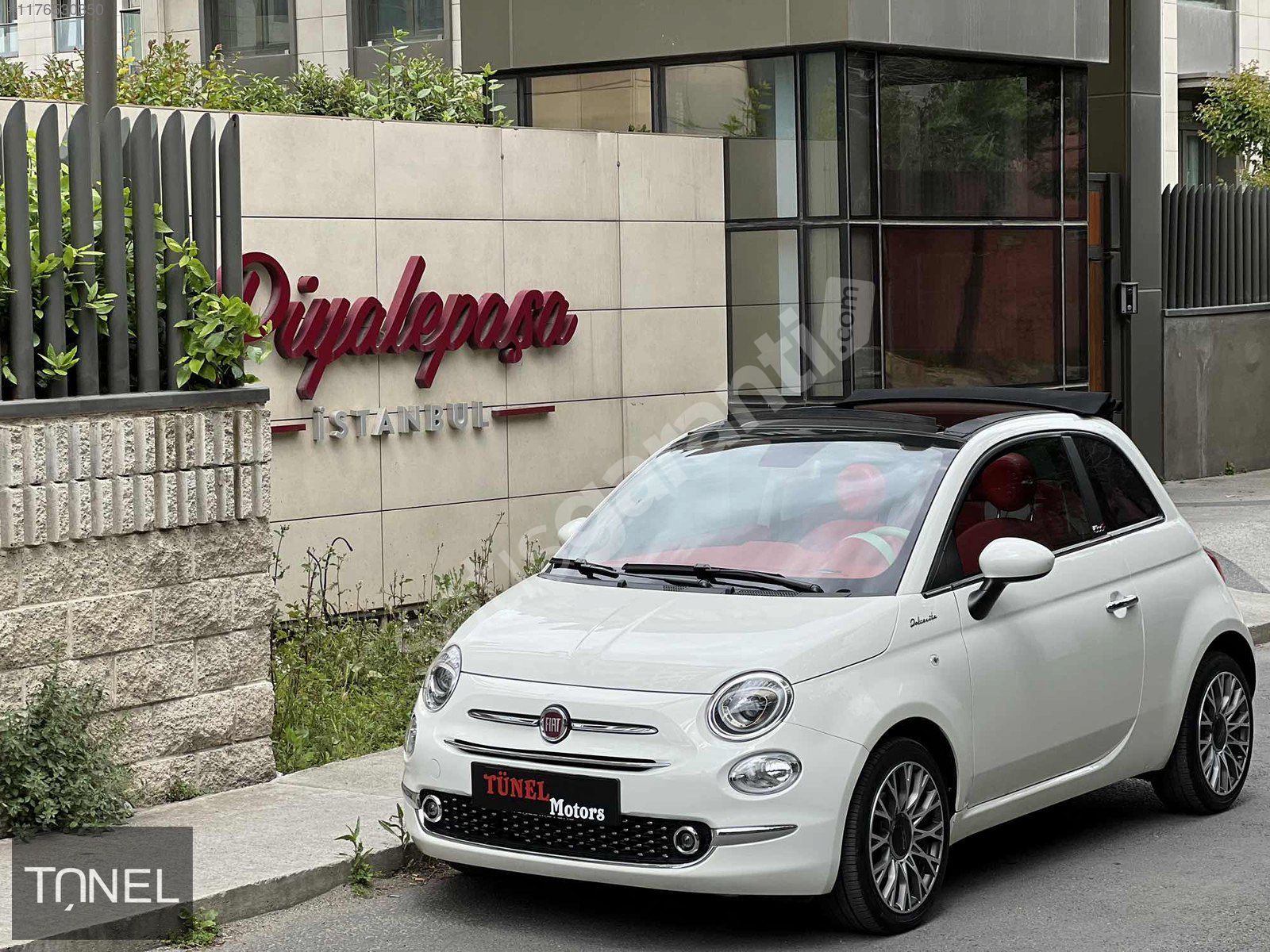 - TÜNEL MOTORS - 2021 FİAT 500c HYBRID BEYAZ İÇ KIRMIZI -