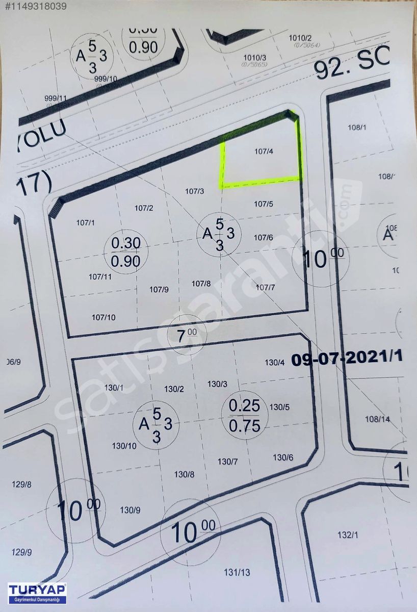 KENTPARK CİVARINDA SATILIK KÖŞE PARSEL