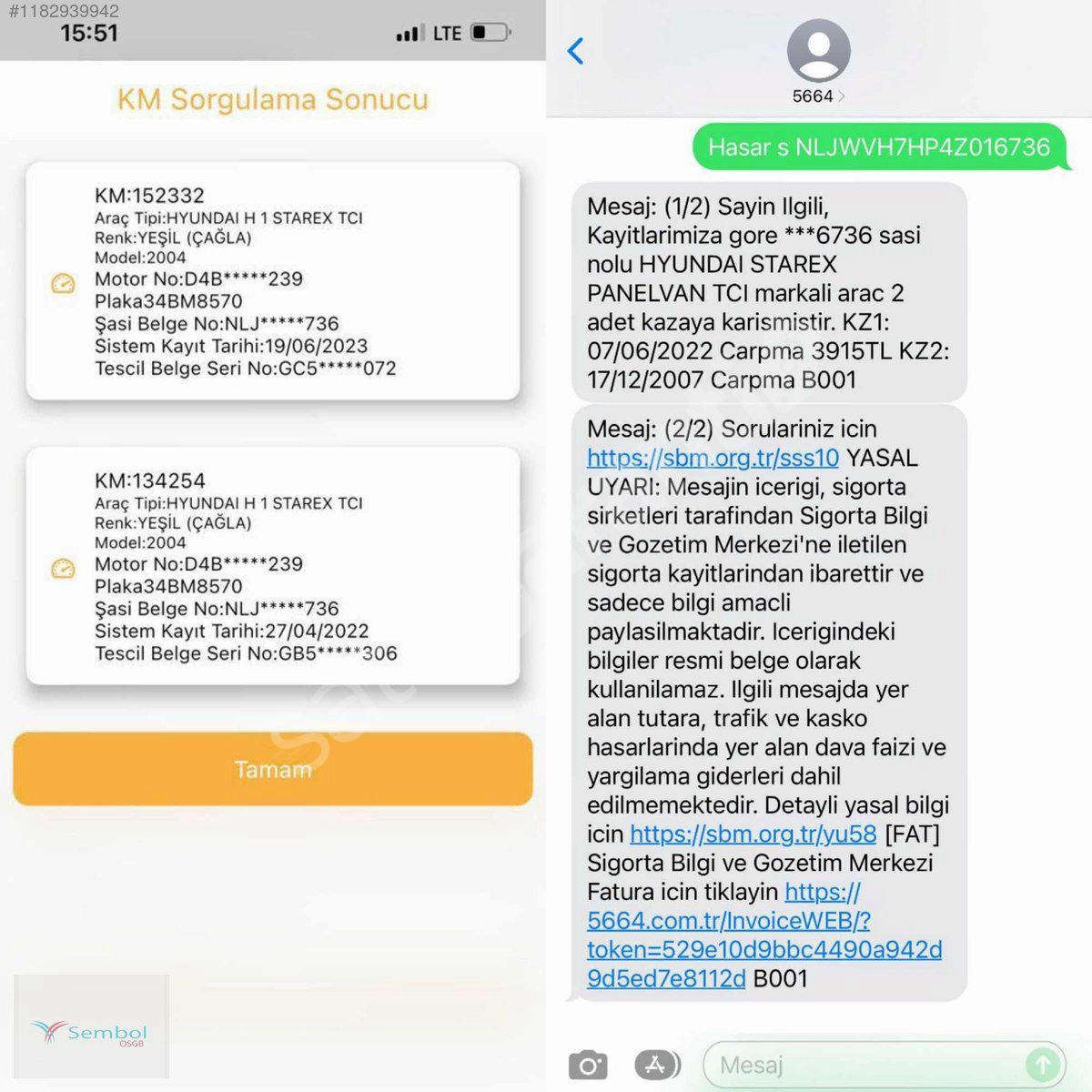 Sembol Otomotiv den Orjinal km de çok temiz Starex