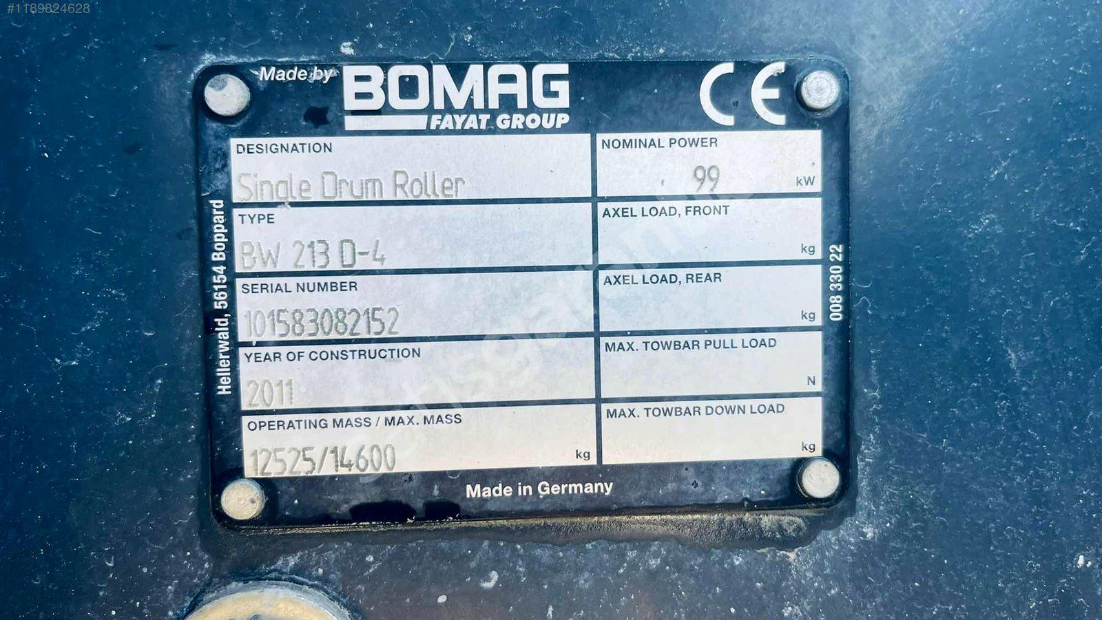DUMANLAR***2011 BOMAG 213 D TOPRAK SİLİNDİRİ
