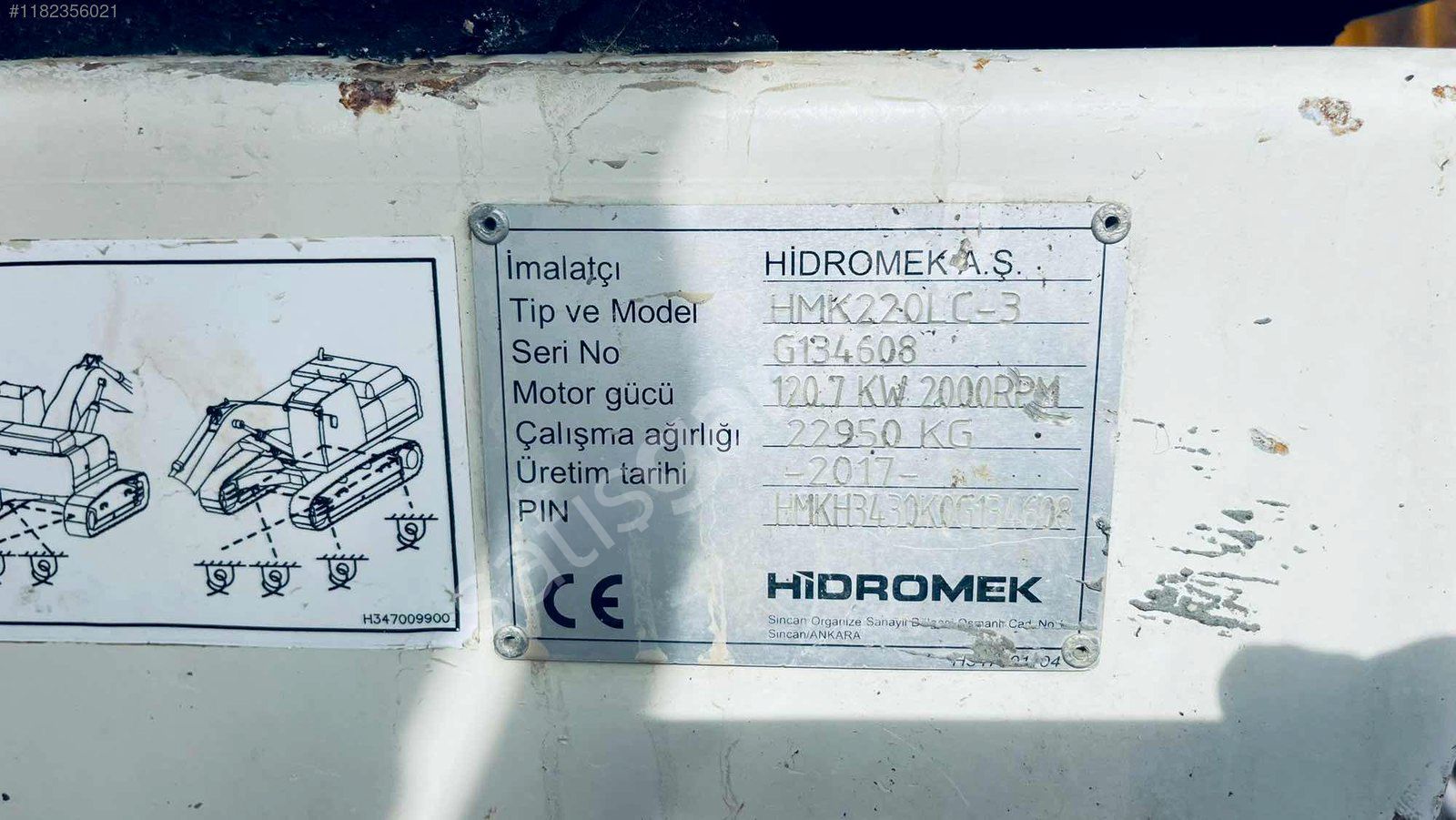 DUMANLAR***2017 HİDROMEK 220 EKSKAVATÖR, 10.300 SAATTE