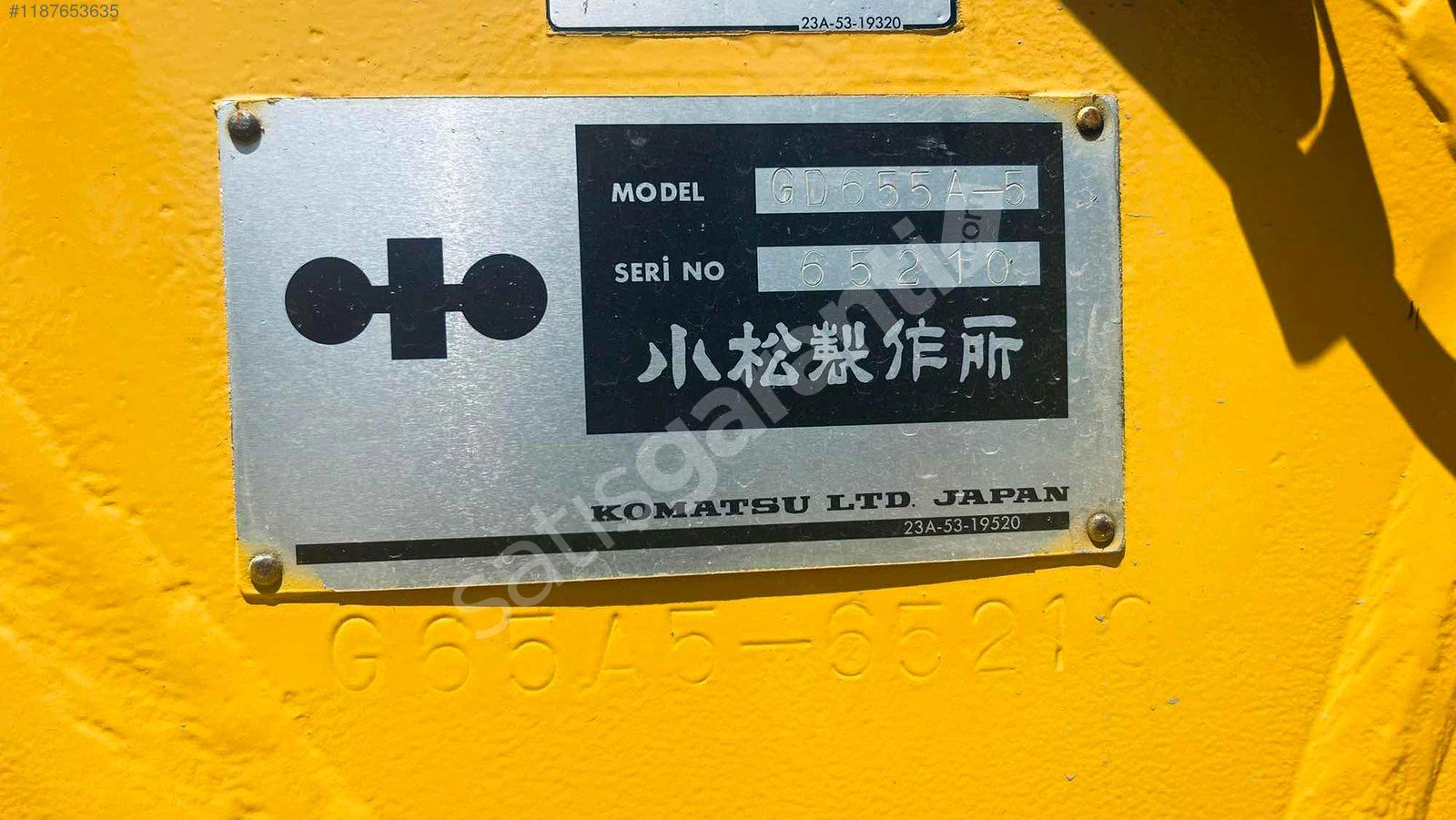 DUMANLAR***1986 KOMATSU 655 GREYDER, DİREKT İŞE HAZIR