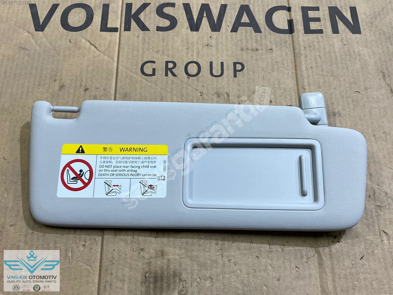 VW GOLF 7.5 2017-2020 ÖN SAĞ GÜNEŞLİK GUNESLIK KOMPLE AYNAL GRİ