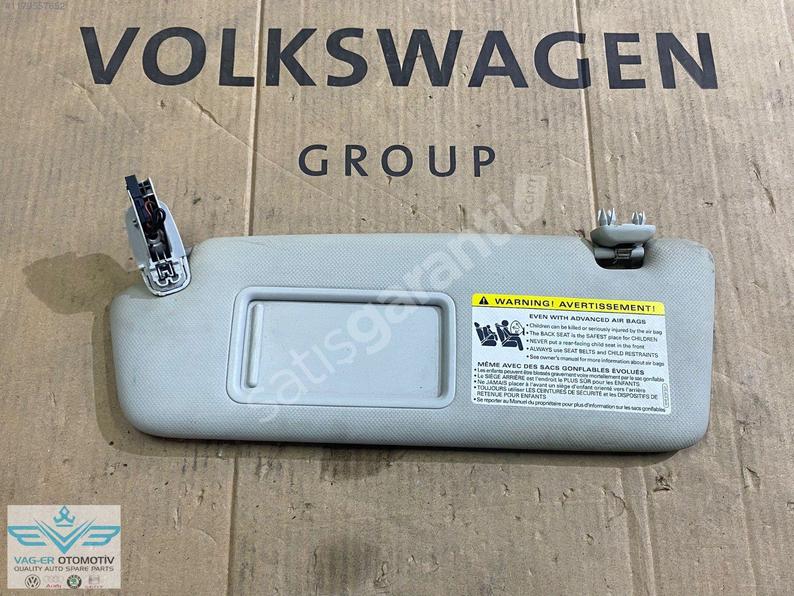 AUDİ Q5 2009-2012 ÖN SOL GÜNEŞLİK GUNESLIK KOMPLE GRİ 8K0857551