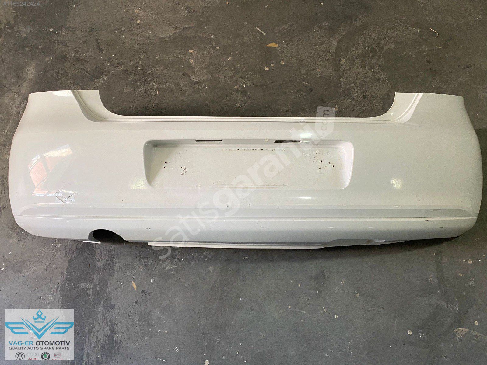 VW POLO 2014 6R0 ŞASE ARKA TAMPON BEYAZ 6R6807421