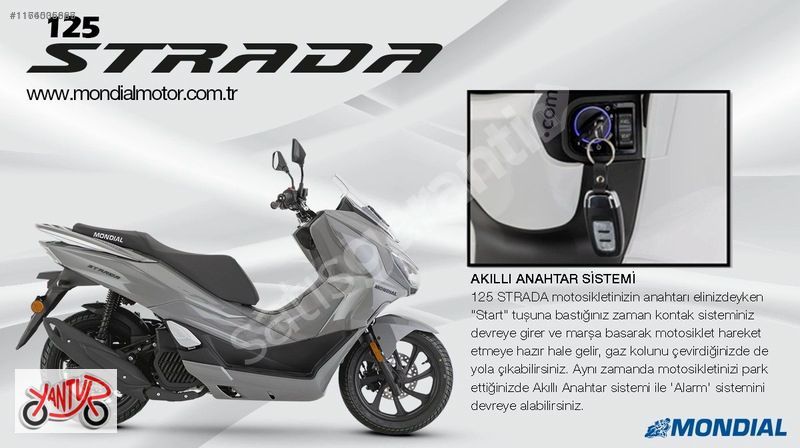 MONDIAL STRADA 125 SCOOTER 2024 MODEL HEMEN TESLİM "YETKİLİ BAYİ