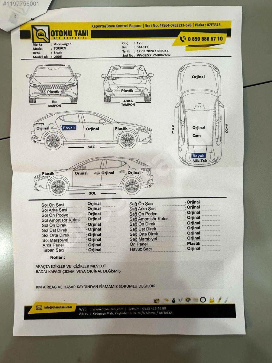 2006 VOLKSWAGEN TOUAREG OTOMATİK VİTES