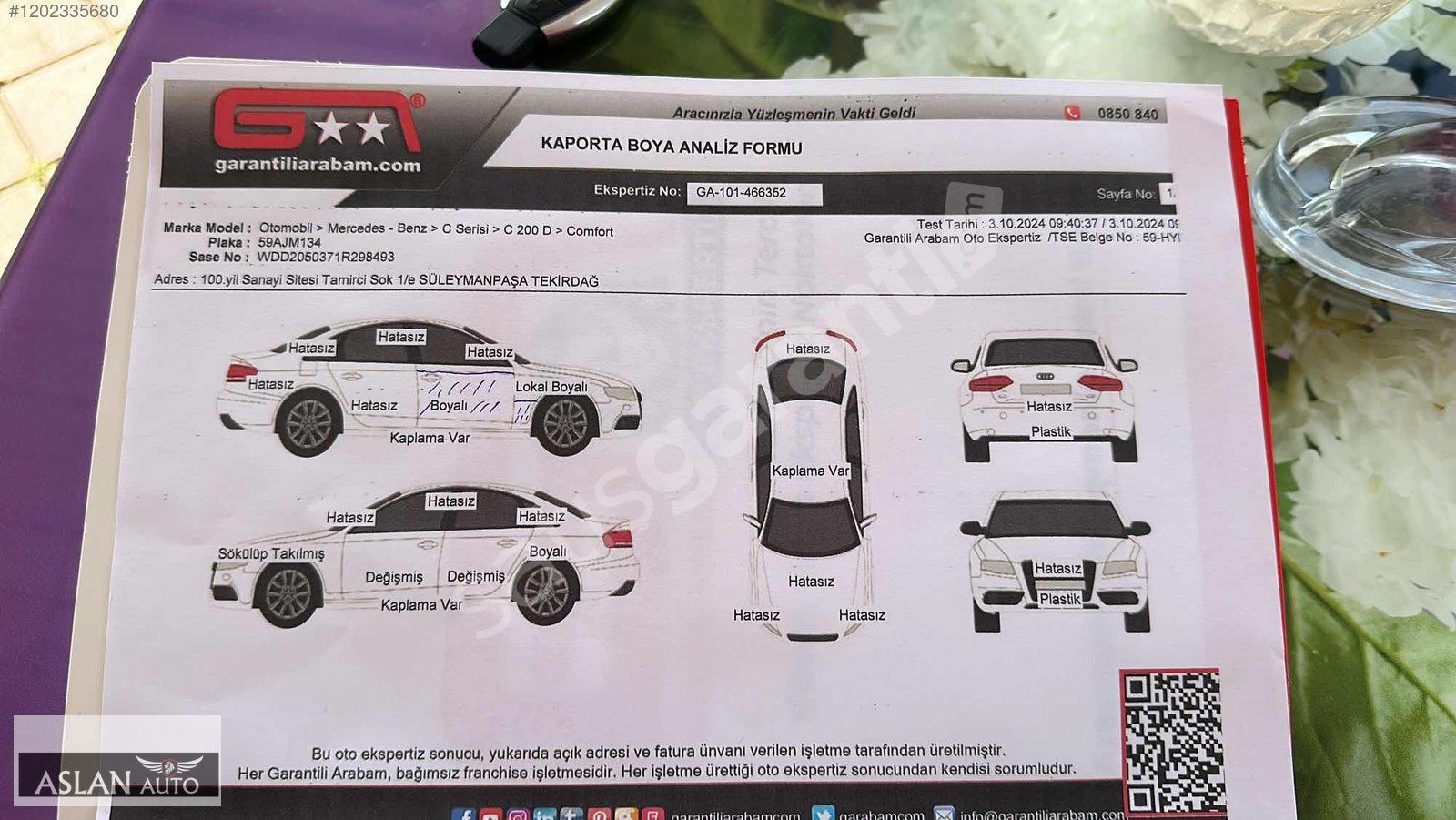 ASLAN AUTODAN MERCEDES C 200 D TÜM KREDİ KARTLARINA 12 AY TAKSİT