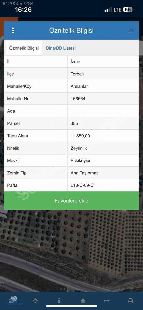 TORBALI ARSLANLARDA SATILIK ZEYTİNLİK TARLA