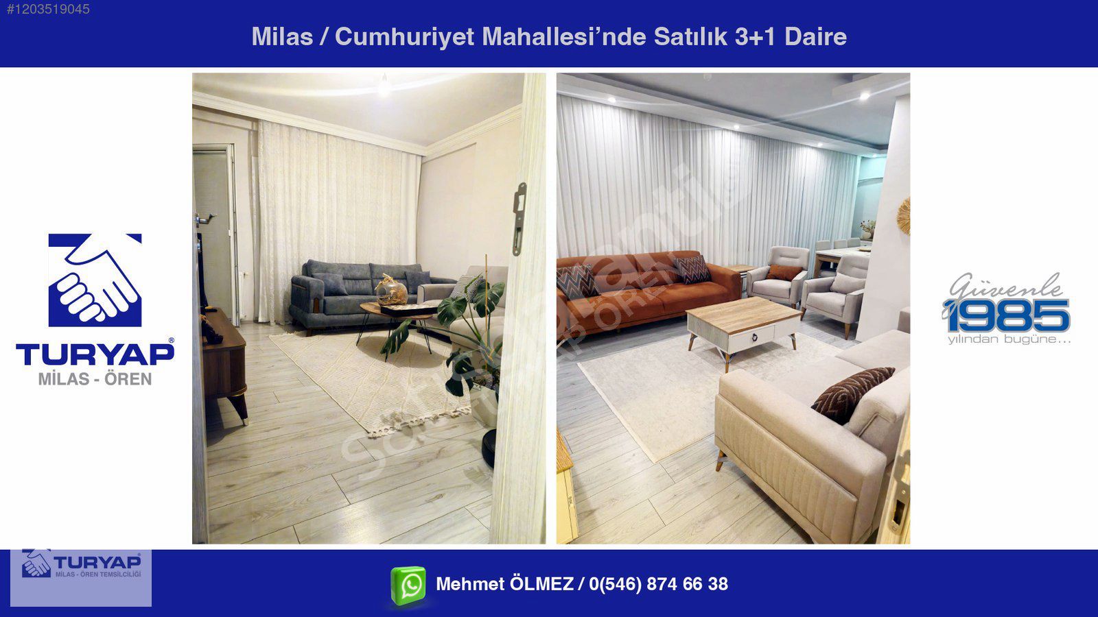 Muğla Milas Cumhuriyet Mahallesi 3+1 Satılık Daire
