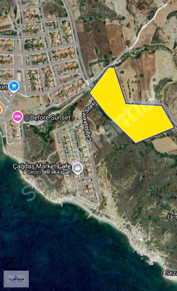 TURYAP ÇEŞME OVACIK'ta SATILIK DENİZE ÇOK YAKIN 5 PARÇA TARLA