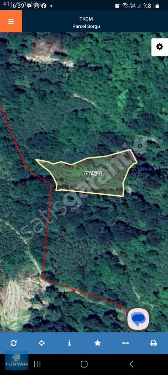 ORDU PERŞEMBE ÇAYTEPE 2825 M2 EMSALSİZ SATILIK ARSA