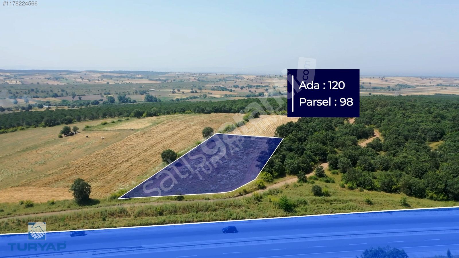 ÇANAKKALE BİGA SİNEKÇİ KÖYÜ 3.585 M2 ANAYOLA CEPHE FIRSAT TARLA