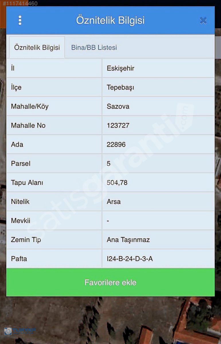 TURYAP'TAN KARABAYIR BAĞLARI'NDA SATILIK ARSA