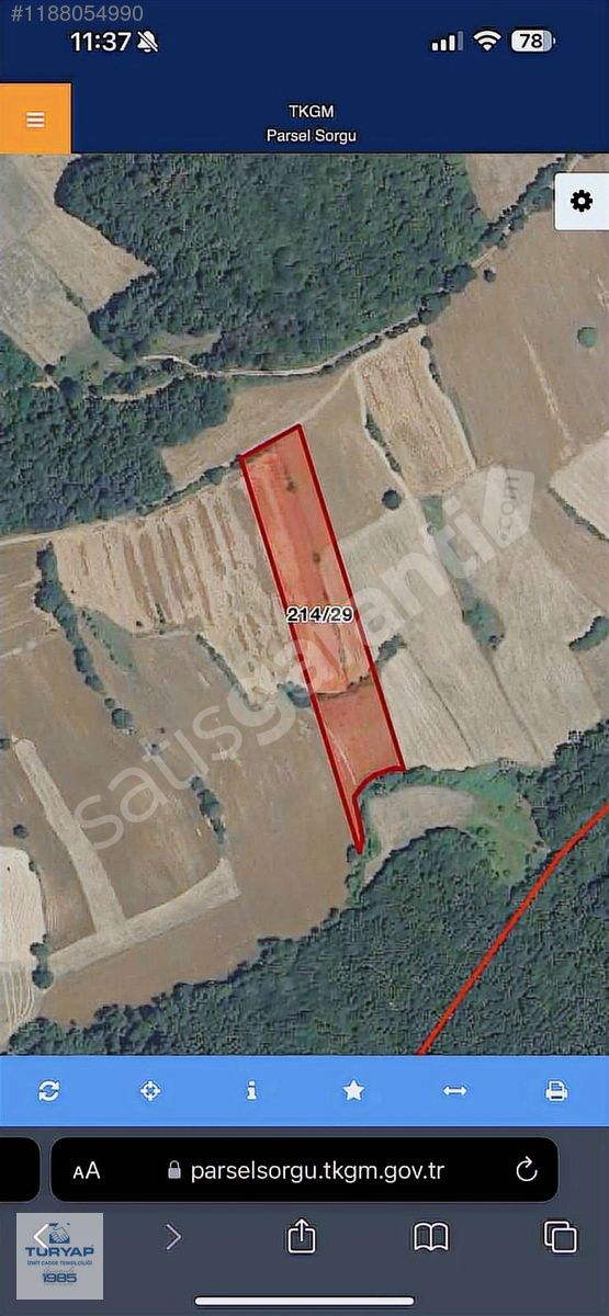 TURYAP'TAN TAHTALI GÖLETİNE YAKIN KONUMDA 9.6668 m2 SATILIK ARSA
