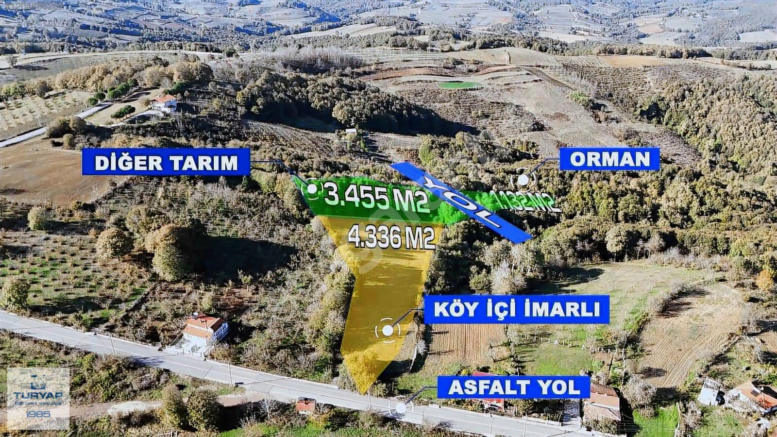 Turyap'tan İzmit Sultaniye Köyü Merkez Yola Cephe Köy İçi İmarlı