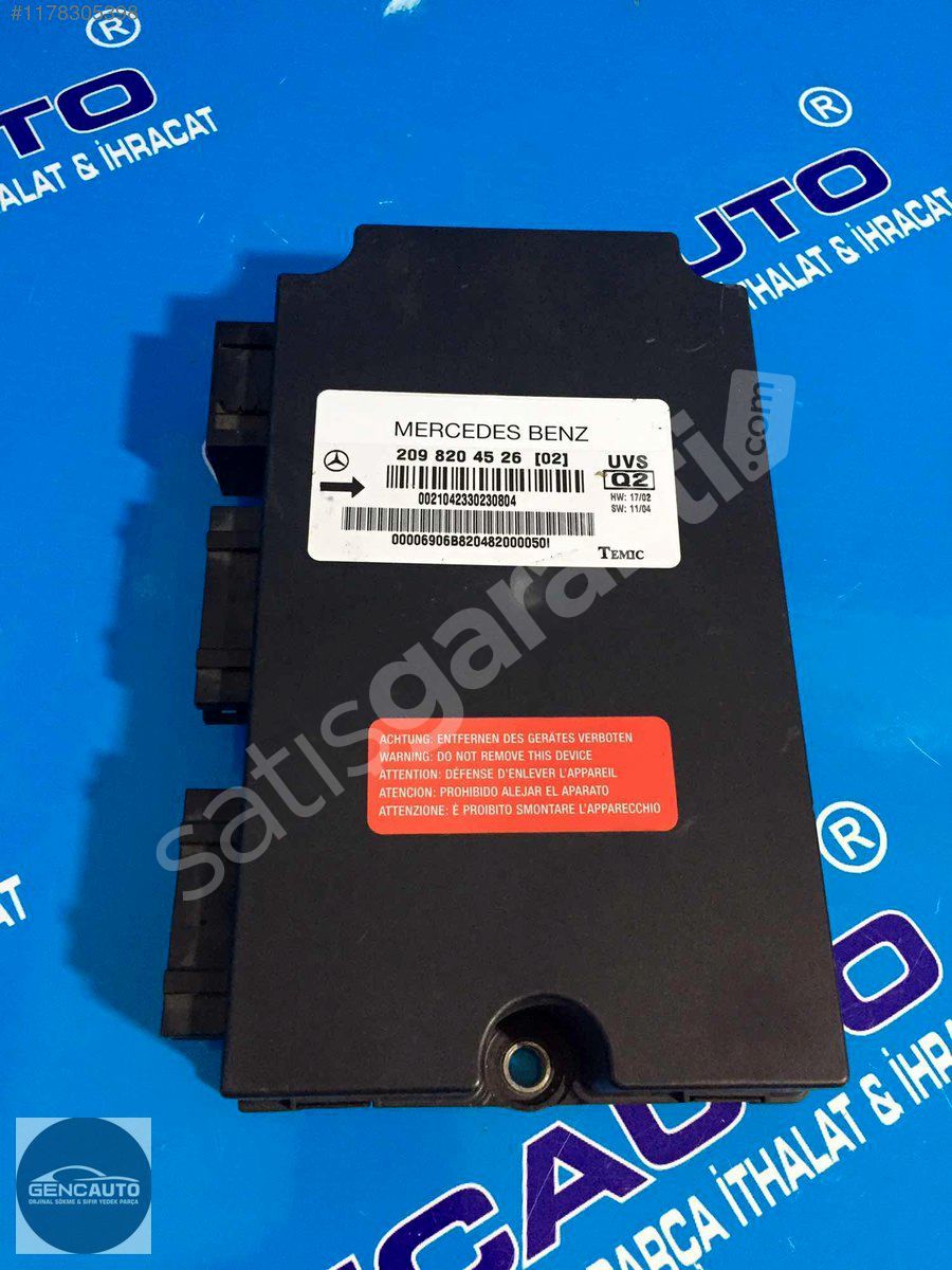 MERCEDES W209 CLK TENTE BEYNİ SÖKME ORJİNAL OEM A2098204526