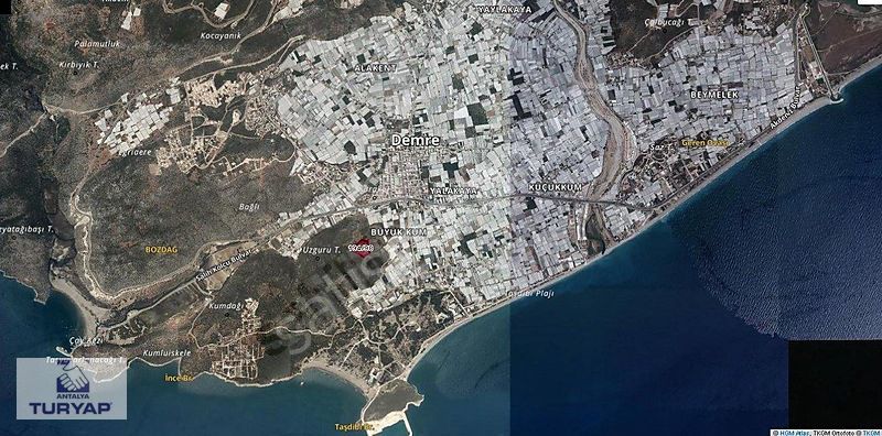 ANTALYA DEMRE BÜYÜK KUM DA SATILIK HİSSELİ 2100 M2 TARLA