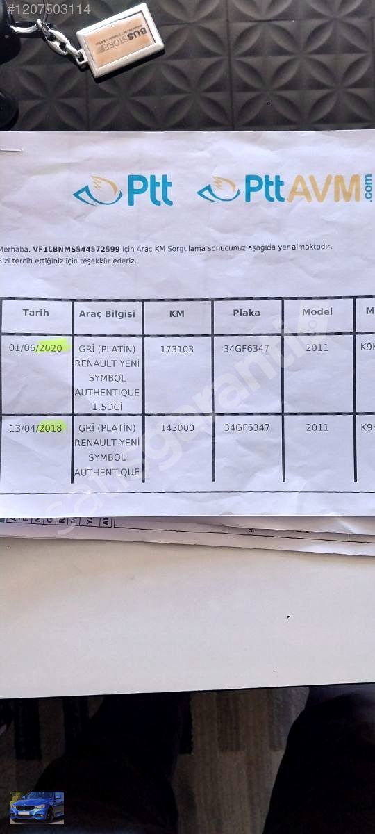 KOPARAN OTOMOTIVDEN BOYASIZ 220000 KM DE SEMBOL