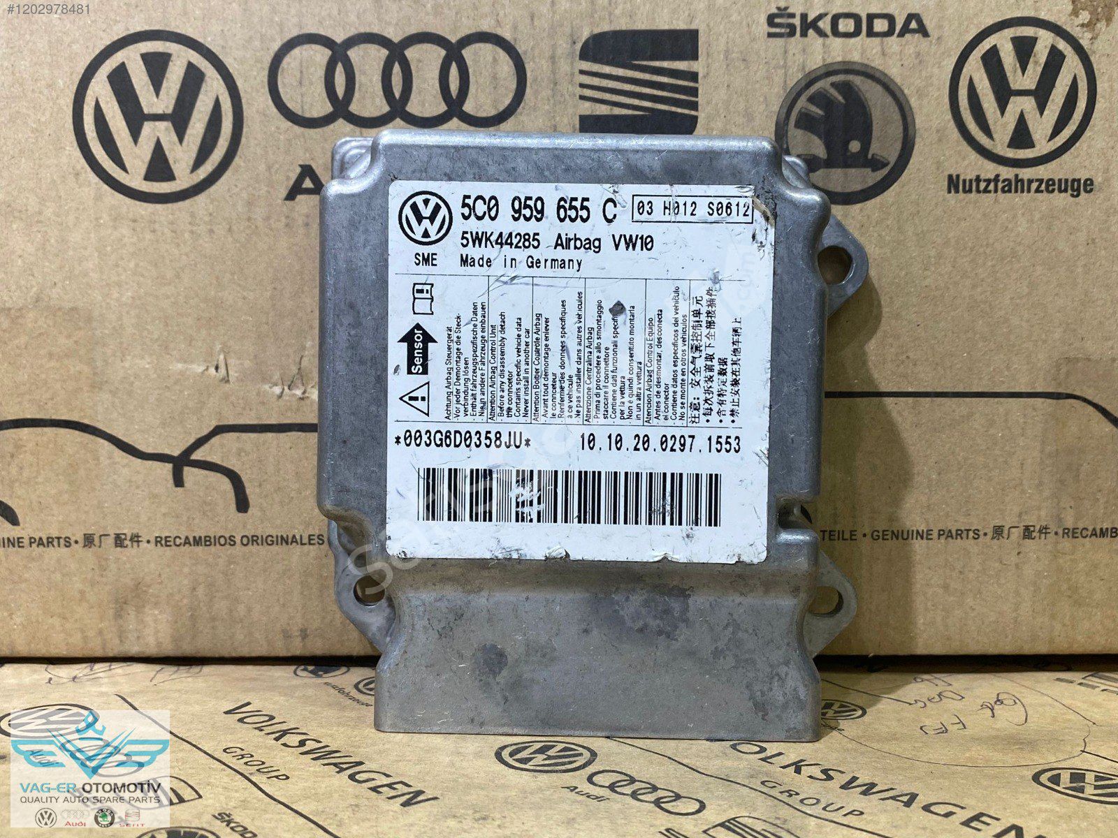 JETTA AİRBAG KONTROL ÜNİTESİ BEYNİ BEYİN 5C0959655C 5C0959655F