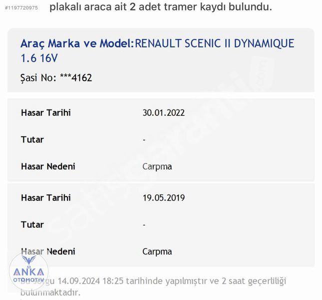 ANKA OTOMOTİV DEN DEĞİŞENSİZ DARBESİZ DİNAMİK LPG Lİ SCENİC