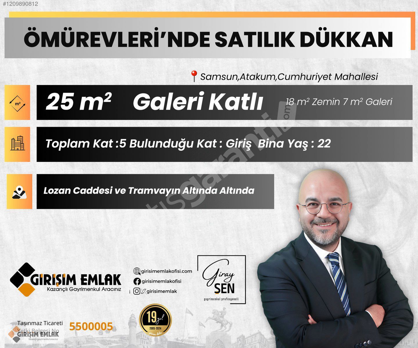 ÖMÜREVLERİNDE 25 M2 GALERİ KATLI DÜKKAN