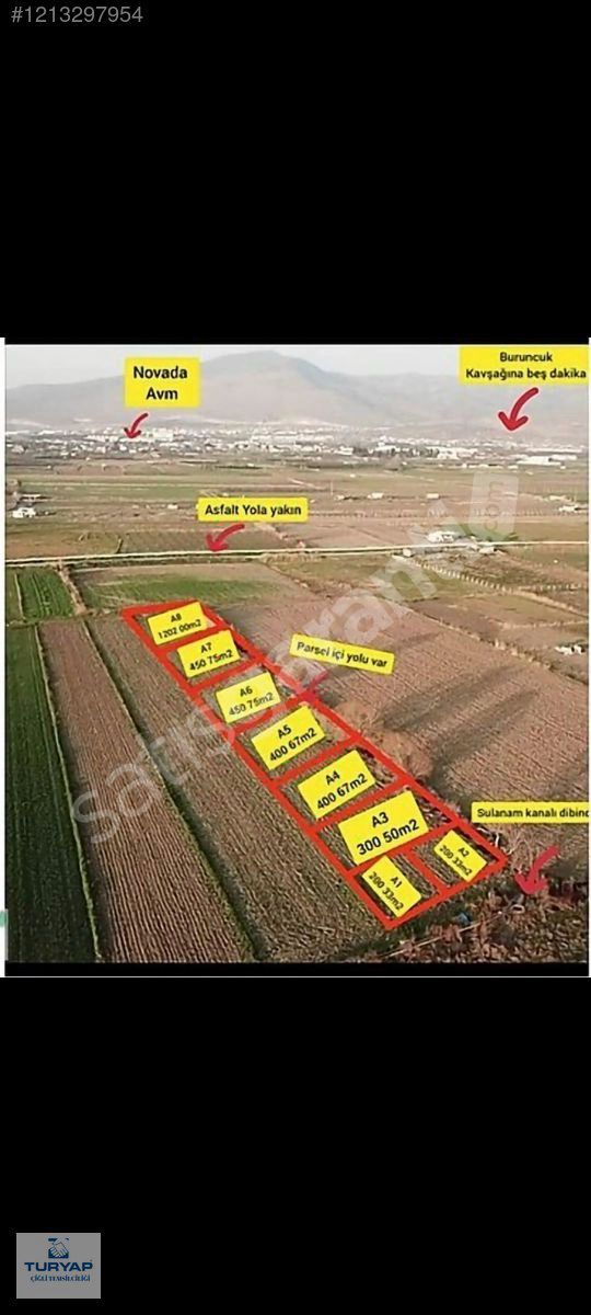 Menemen Türkelli Mahallesi'nde Satılık 1200 M² Tarla