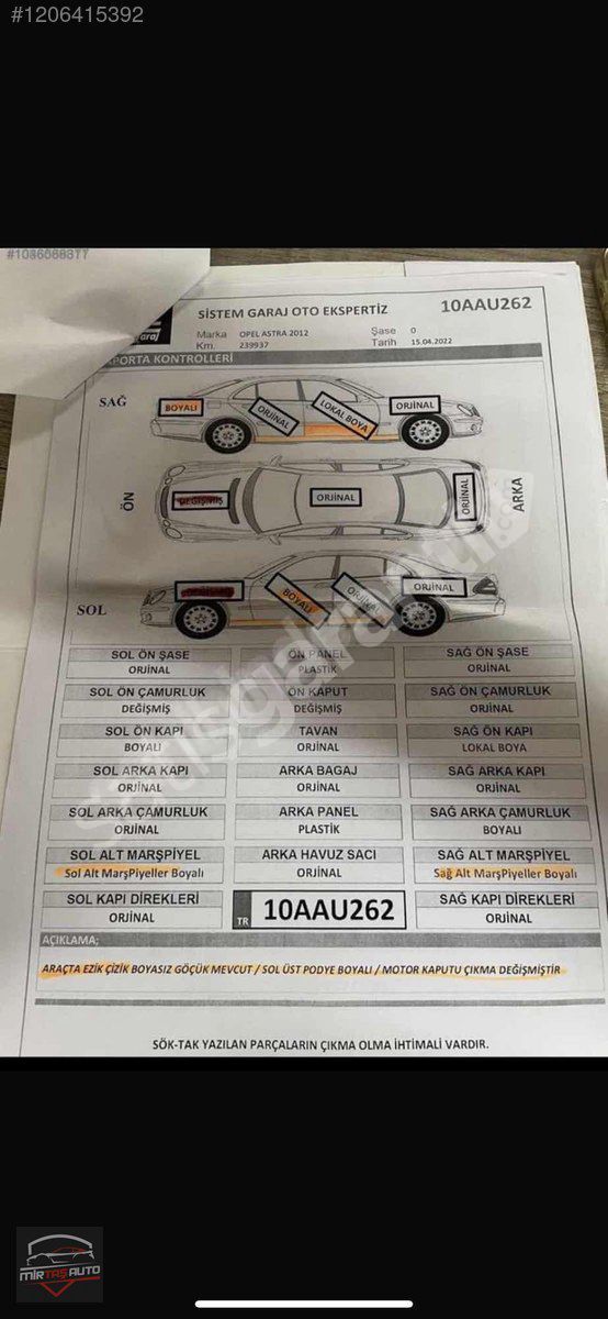 1.4 BENZİN LPG OTOMATİK 270BİNDE ASTRA COSMO