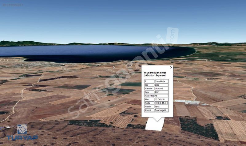 ÇANAKKALE BİGA ULUCAMİ 12.049M2 DENİZ MANZARALI FIRSAT TARLA