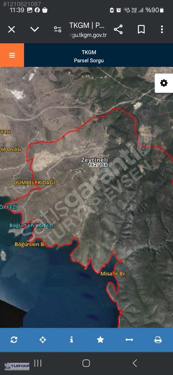 URLA ZEYTİNELİ'NDE 2.5 DÖNÜM SATILIK ARSA