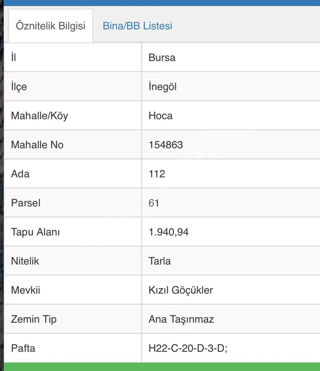 BURSA İNEGÖL HOCA KÖYDE,1940m2, SATILIK YATIRMLIK TARLA