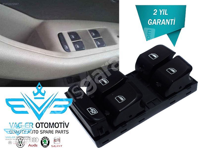 AUDİ A4 2008-2016 ÖN SOL CAM AÇMA DÜĞMESİ DÖRTLÜ 8K0959851