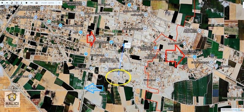 KONYA KARATAY SARAÇOĞLU SATILIK 555m² İMARLI ARSA