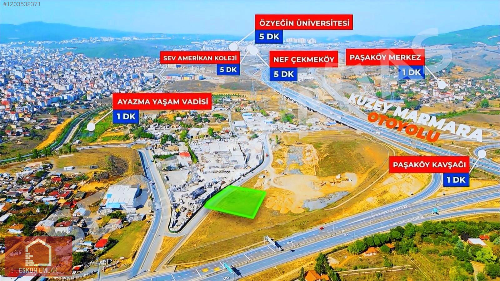 SANCAKTEPE SATILIK ARSA TİCARİ KONUT PAŞAKÖY GİŞELERDE ANA CADDE