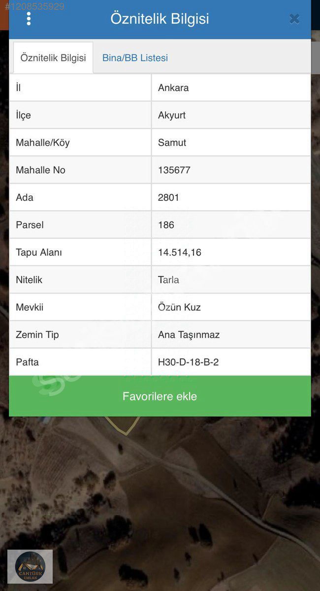 ***CANTÜRK EMLAK'TAN 14 DÖNÜM TEK TAPU TARLA***