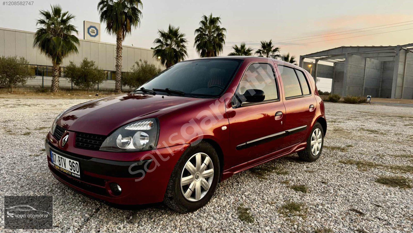 Clio II Hb Alev Kırmızısı Sorunsuz Orijinal Km'de