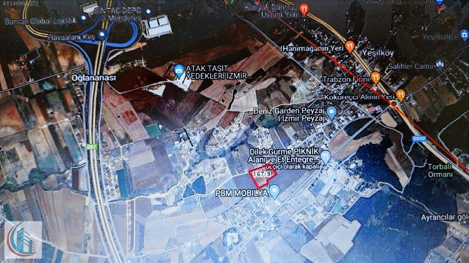 İZMİR MENDERES OĞLANANASI (16 DÖNÜMÜN) 3250 m2 OLAN HİSSESİ