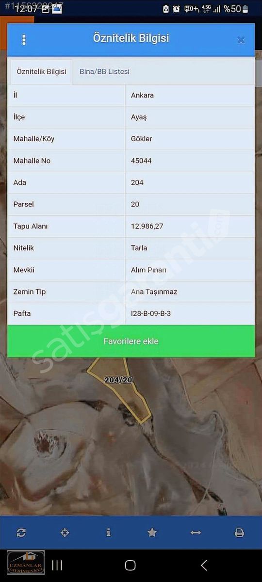 UZMANLAR GYD DEN AYAŞ GÖKLERDE ACİL SATILIK HİSSE