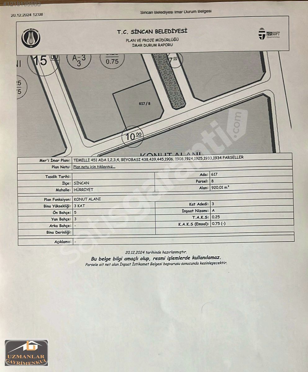 TEMELLİ HÜRRİYET TE SATILIK TEK TAPU VİLLA İMARLI ARSA