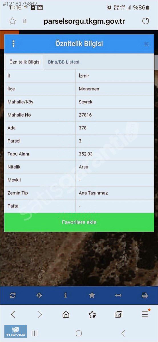 SEYREK VİLLA KENTTE 352 M² SATILIK VİLLA ARSASI